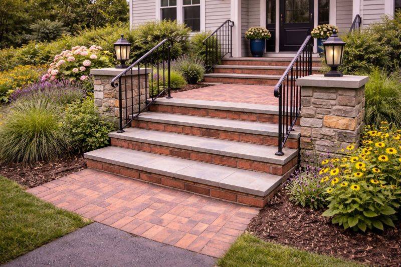 Brick Stairs Installation in West Hartford, CT