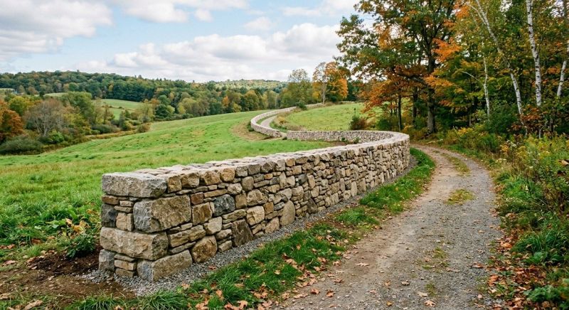 Stone Wall Hardscaping in West Hartford, CT