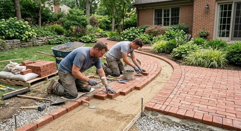 Brick Hardscape Installation in Fairfield County, CT