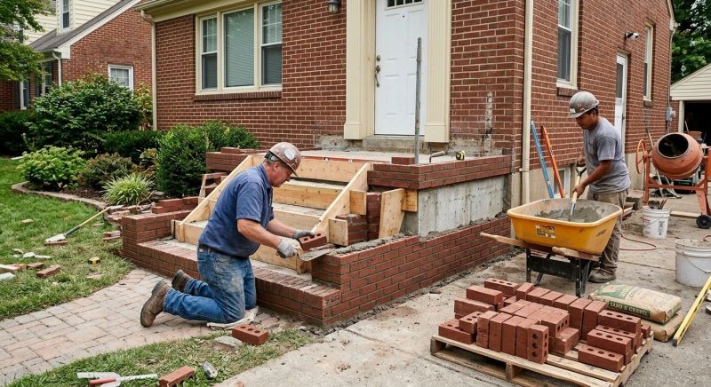 Brick Porch Installation in Fairfield County, CT