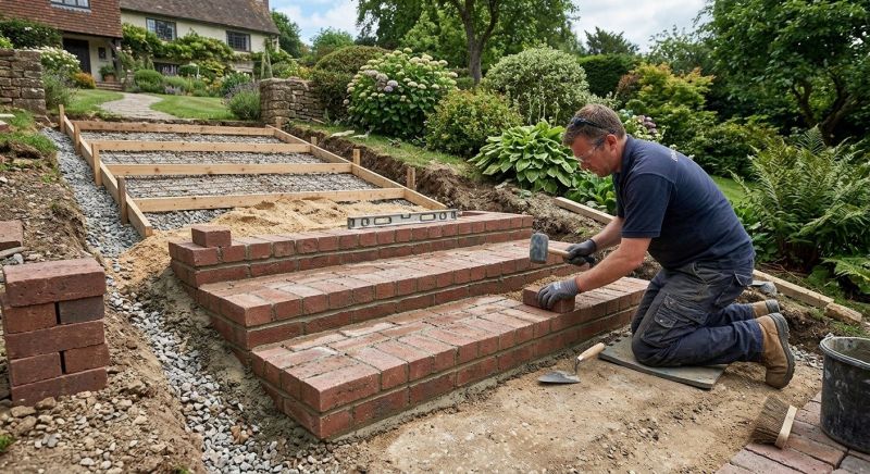 Brick Stairs Installation in Fairfield County, CT
