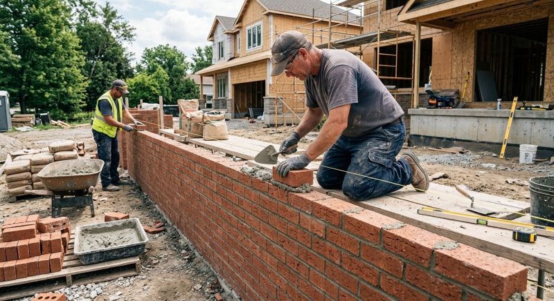 Brick Wall Installation in West Hartford, CT